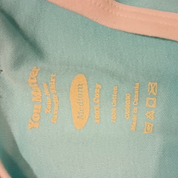 Your New Favorite Shirt You Matter Blue Ringer Cropped Tee A30 - Picture 2 of 6